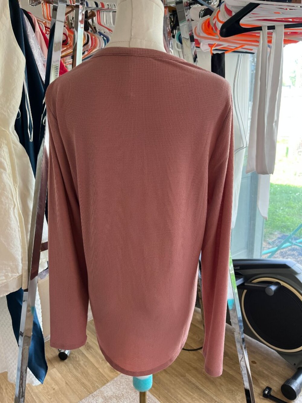Athleta Wind Down Waffle Knit Sleep Top Palermo Pink XL - Picture 8 of 11